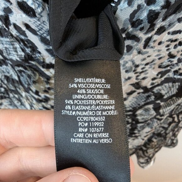 Alice+Olivia Coco Burnout Midi Crepe de Chine Silk Dress, Sz 0 - Picture 6 of 9